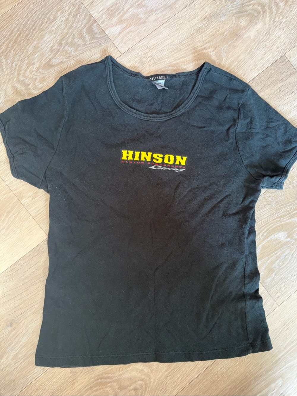 Y2K Hinson Clutch Components Racing Graphic Baby Tee S/M